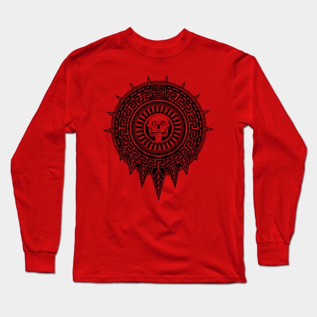 Aztec Death Stone Long Sleeve T-Shirt by Sixth Cycle